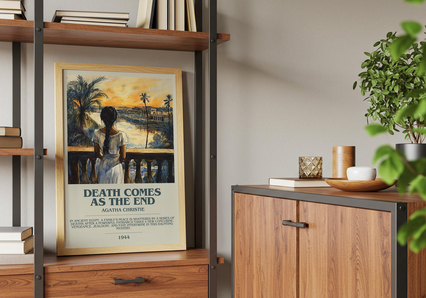 Death Comes As The End by Agatha Christie | Descriptive Book Poster | Modern