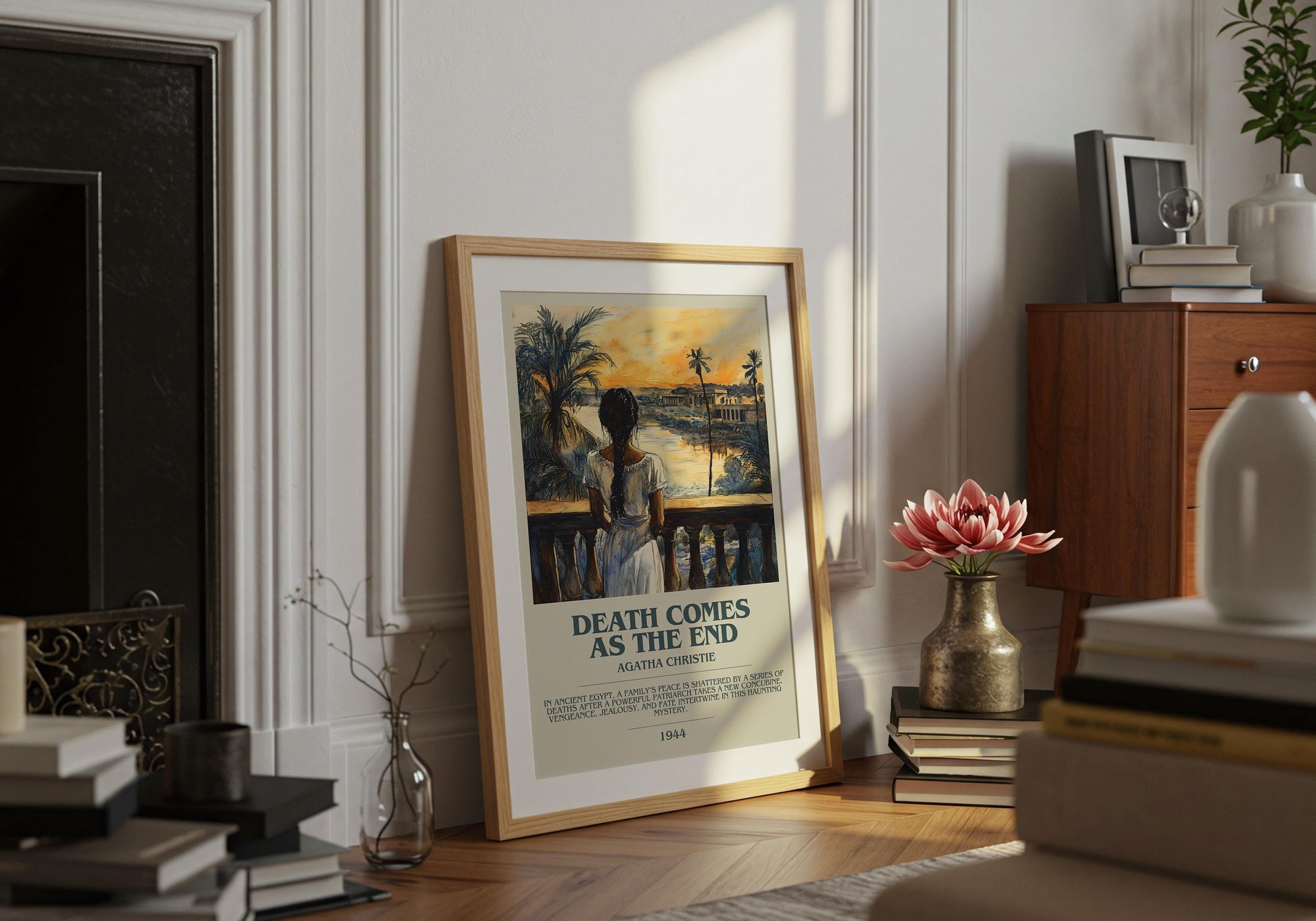 Death Comes As The End by Agatha Christie | Descriptive Book Poster | Modern