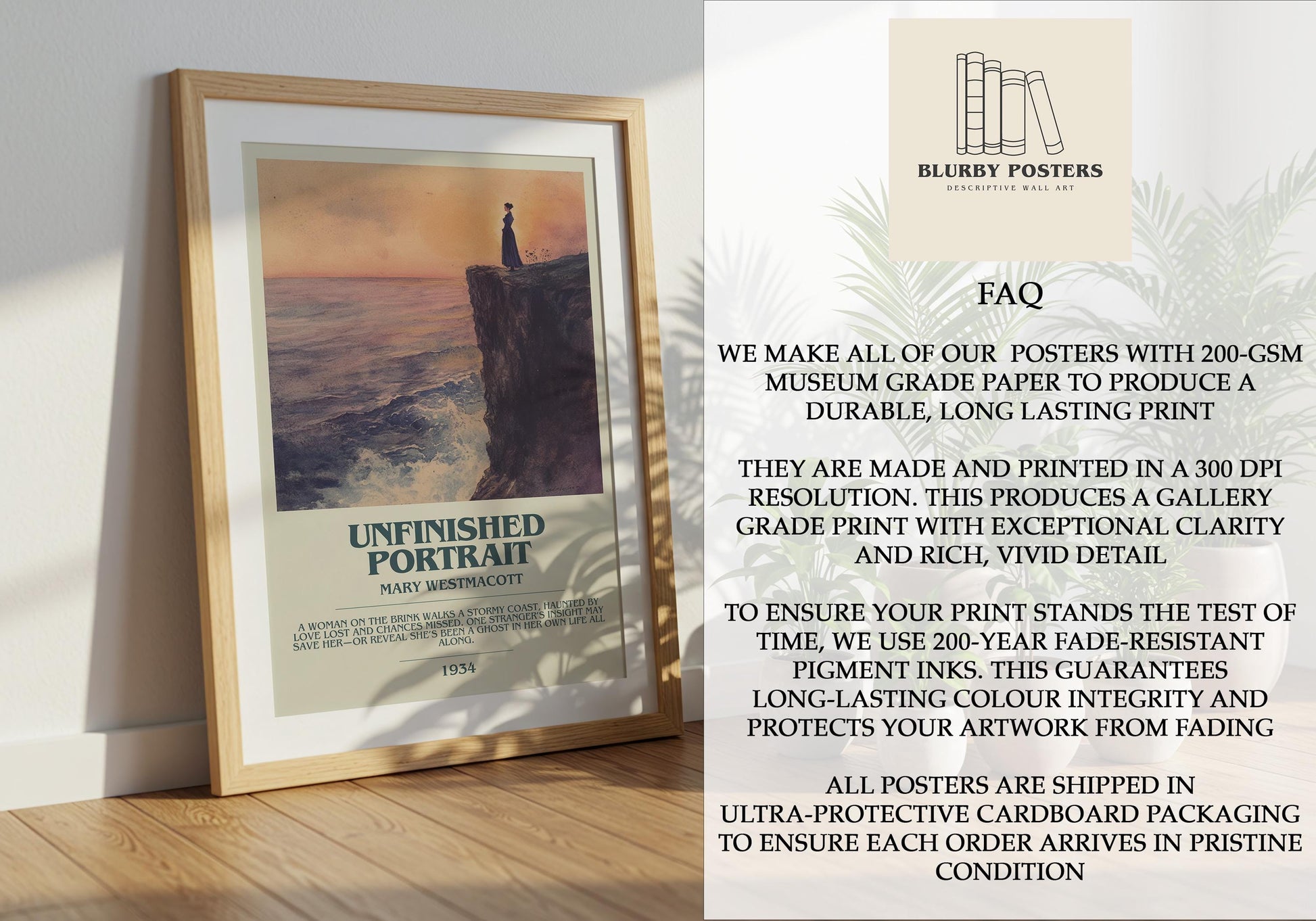 Unfinished Portrait by Mary Westmacott | Descriptive Book Poster | Modern