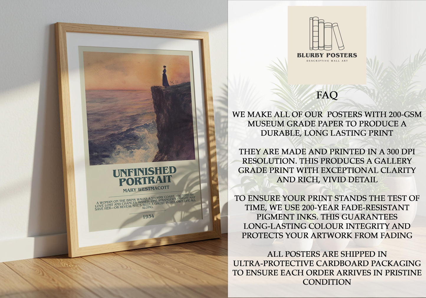 Unfinished Portrait by Mary Westmacott | Descriptive Book Poster | Modern