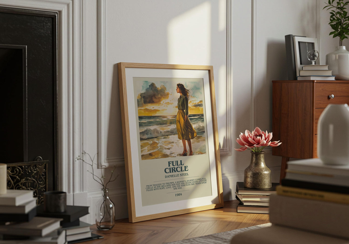 Full Circle by Danielle Steel Descriptive Poster Print. Free Delivery Wall Art Author & Blurb Book Artwork Novel