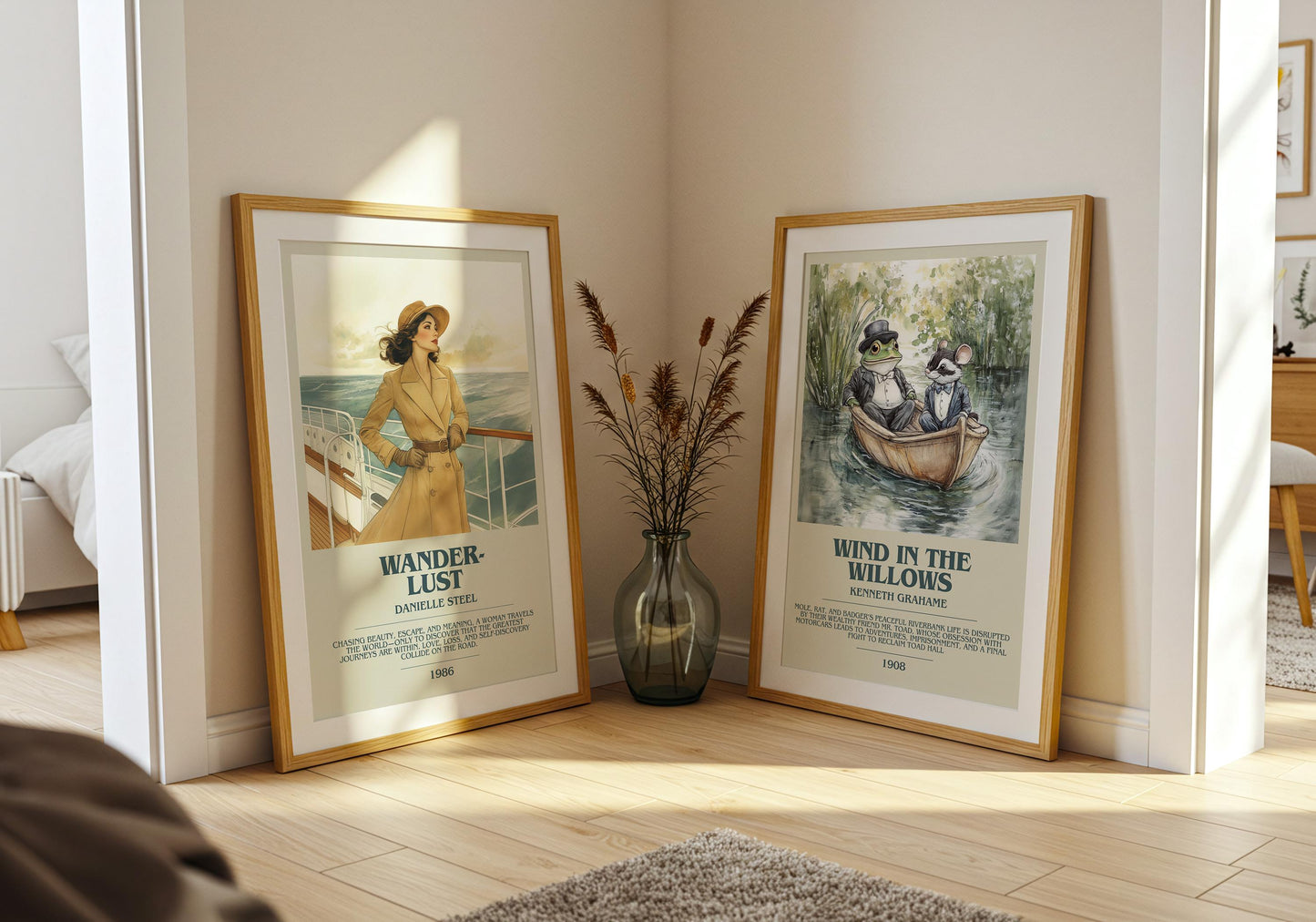 Wanderlust by Danielle Steel Descriptive Poster Print. Free Delivery Wall Art Author & Blurb Book Artwork Novel