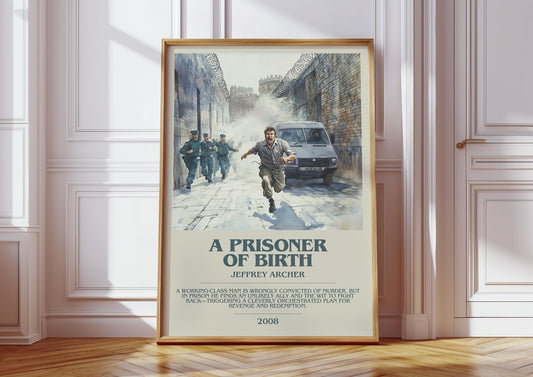 A Prisoner Of Birth by Jeffrey Archer | Descriptive Book Poster | Modern