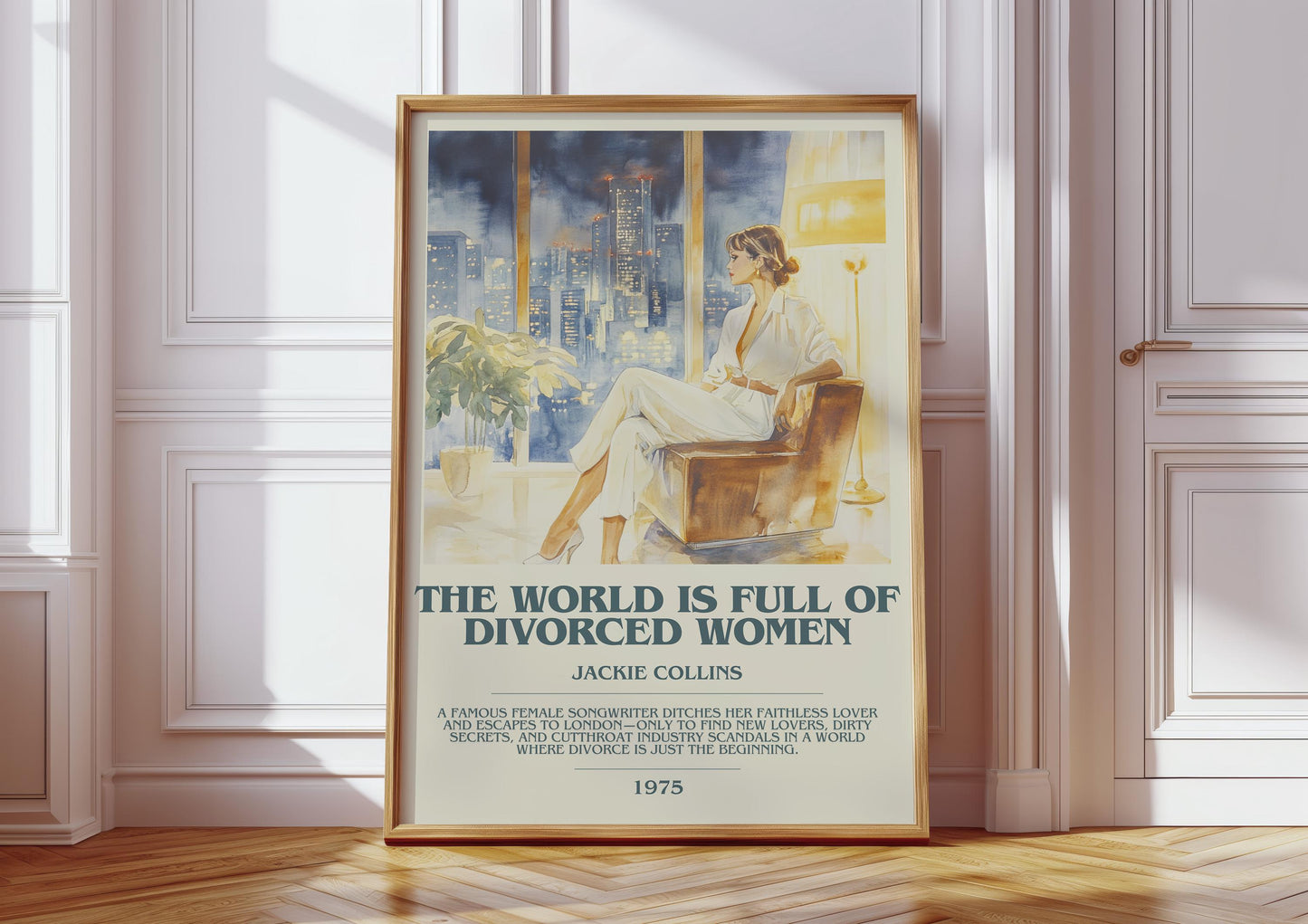 The World Is Full Of Divorced Women by Jackie Collins | Descriptive Book Poster | Modern