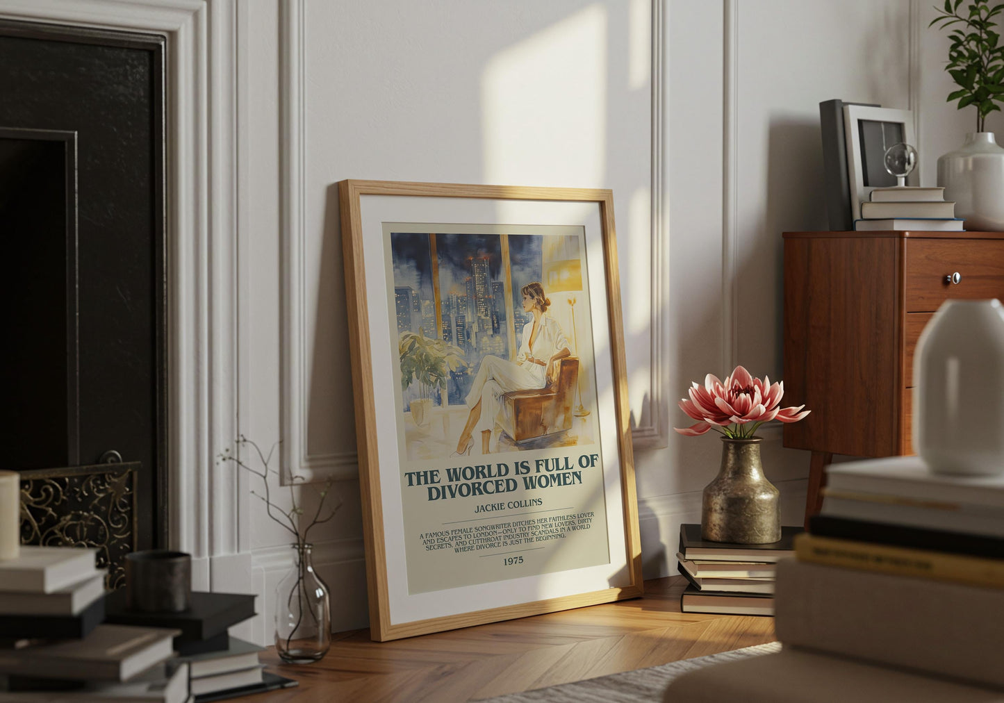 The World Is Full Of Divorced Women by Jackie Collins | Descriptive Book Poster | Modern