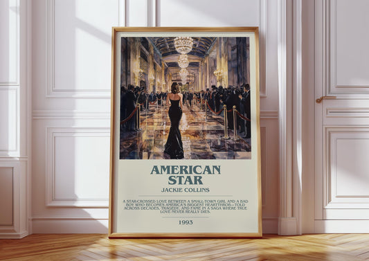 American Star by Jackie Collins | Descriptive Book Poster | Modern