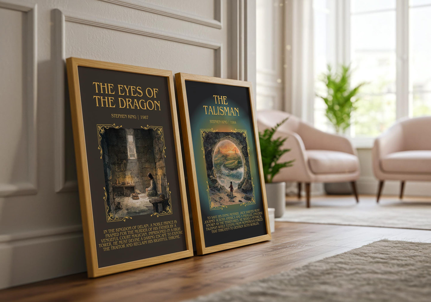 The Talisman by Stephen King Descriptive Poster Print.Free Delivery Wall Art Author&Blurb Book Artwork Novel Poster Minimalist