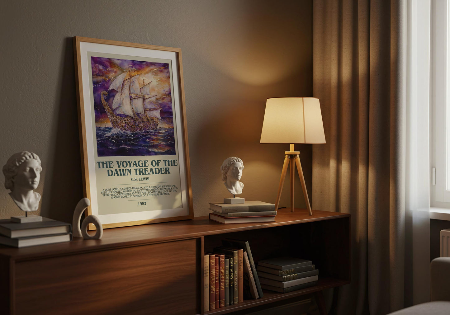 Voyage Of The Dawn Treader by C.S. Lewis | Descriptive Book Poster | Modern
