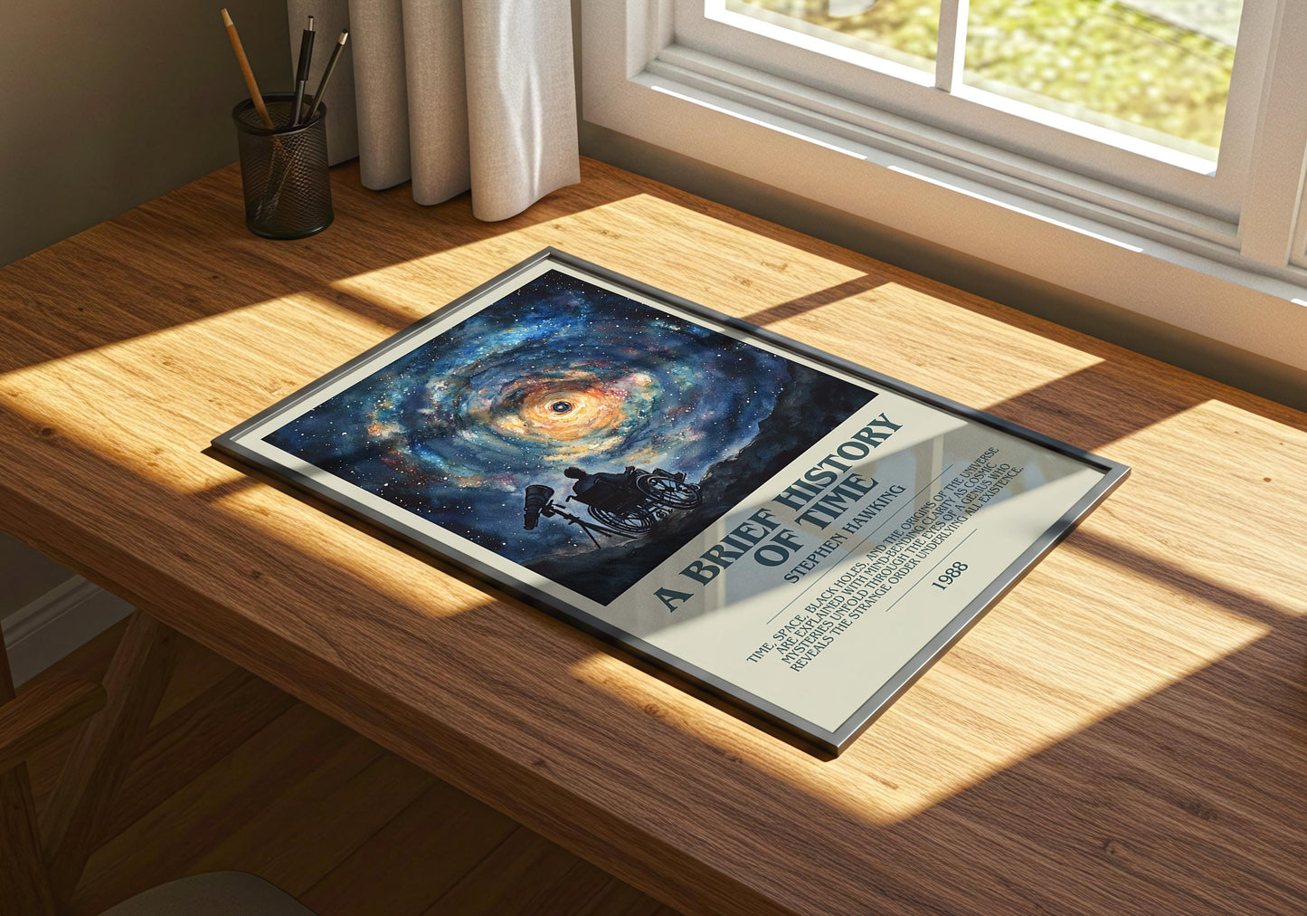 A Brief History Of Time by Stephen Hawking | Descriptive Book Poster | Modern