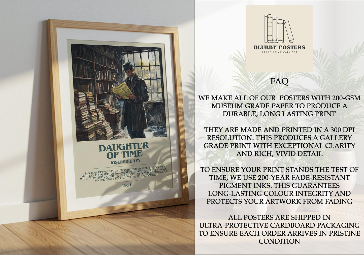 Daughter Of Time by Josephine Tey | Descriptive Book Poster | Modern