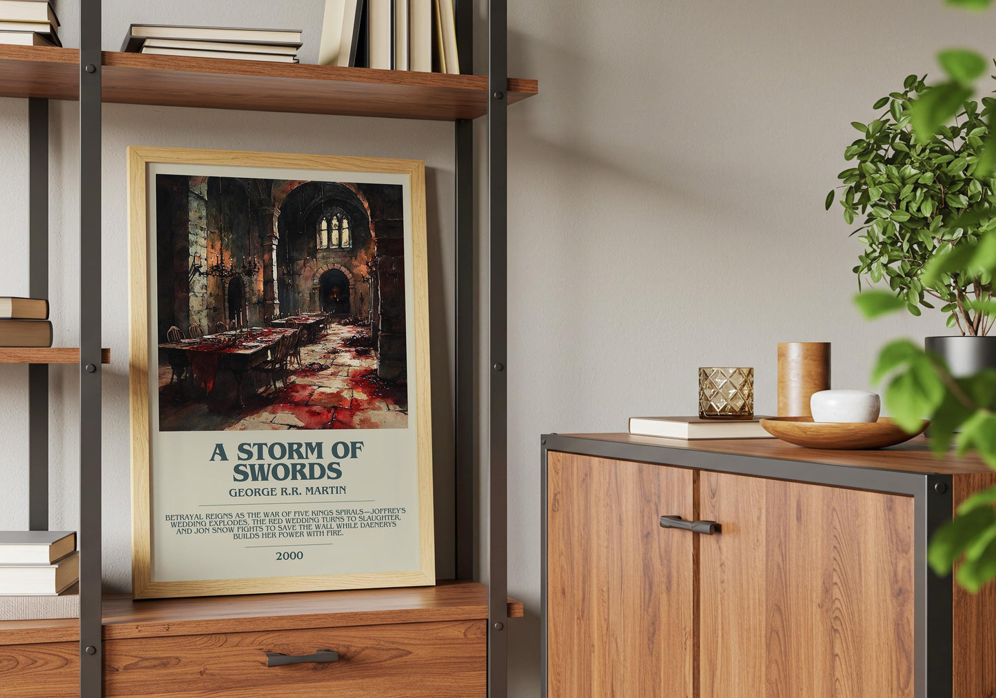 A Storm Of Swords by George R.R. Martin | Descriptive Book Poster | Modern