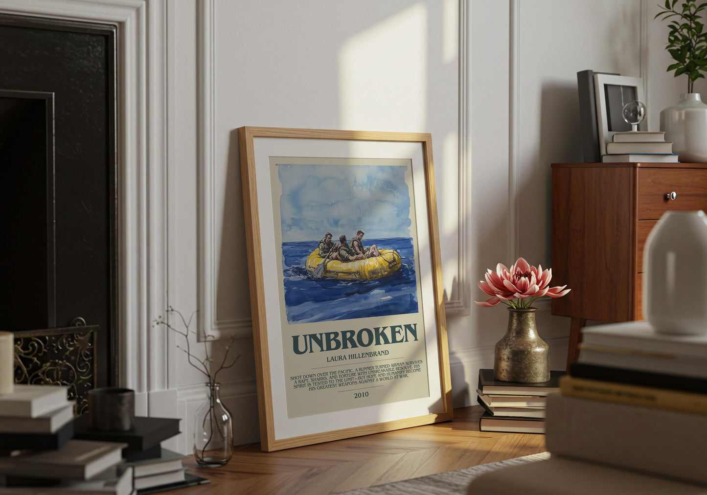 Unbroken by Laura Hillenbrand | Descriptive Book Poster | Modern