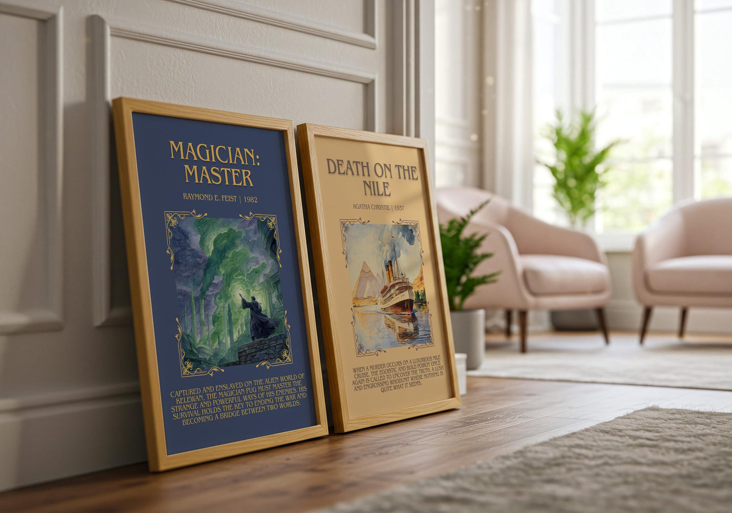 Magician: Master by Raymond E.Feist Descriptive Poster Print.Free Delivery Wall Art Author&Blurb Book Artwork Novel Poster