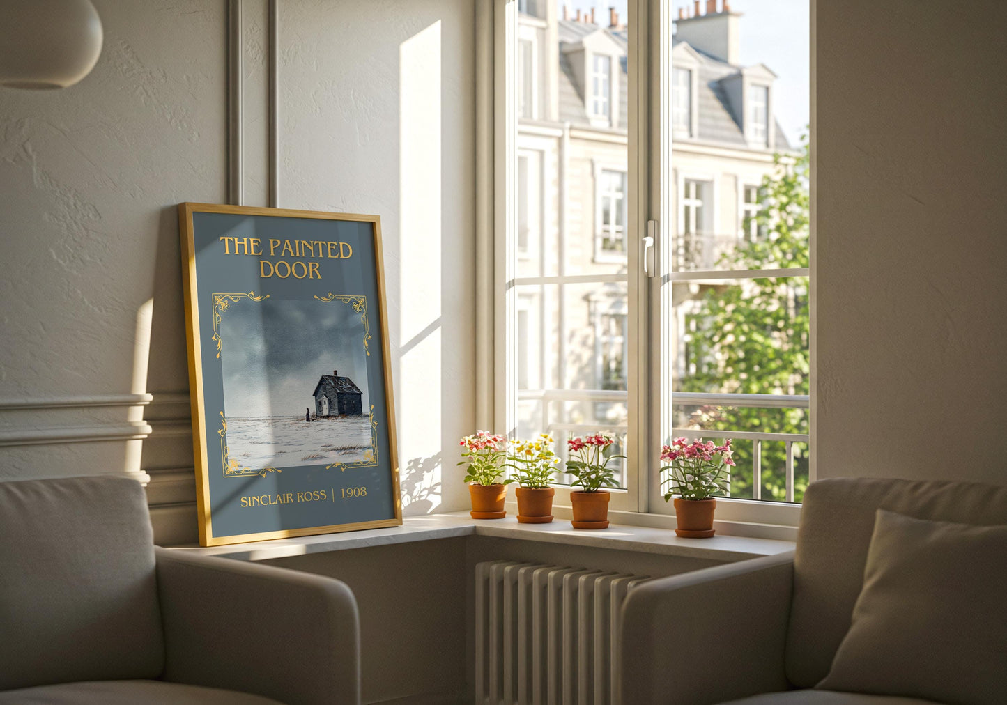 The Painted Door by Sinclair Ross Descriptive Poster Print.Free Delivery Wall Art Author&Blurb Book Artwork Novel Poster