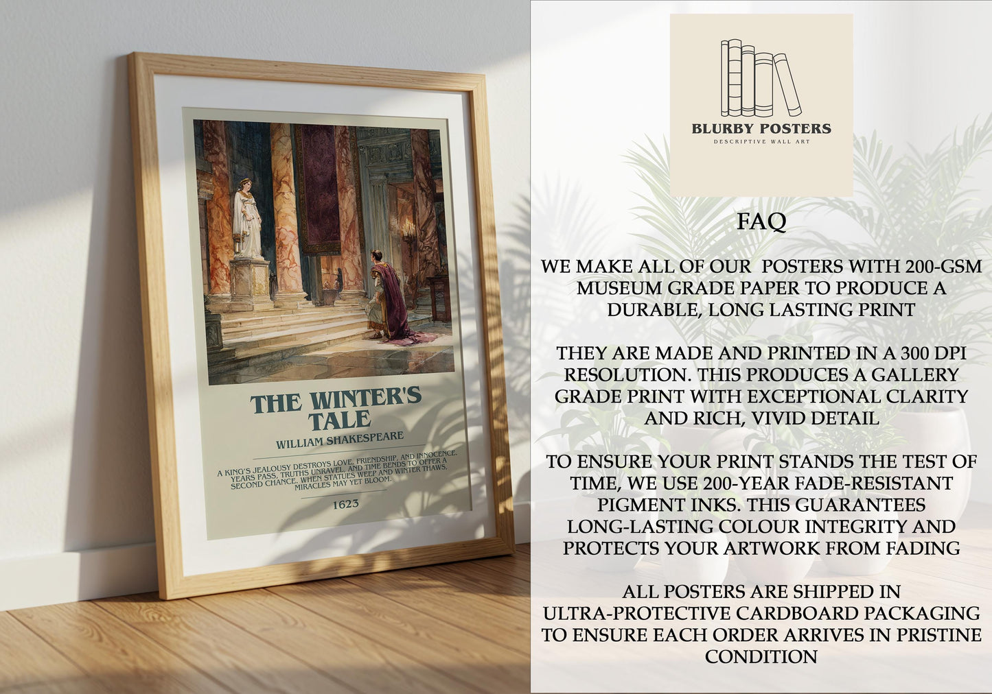The Winter's Tale by William Shakespeare | Descriptive Book Poster | Modern