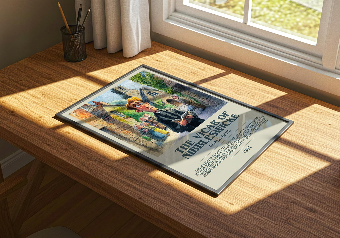 The Vicar Of Nibbleswicke by Roald Dahl | Descriptive Book Poster | Modern