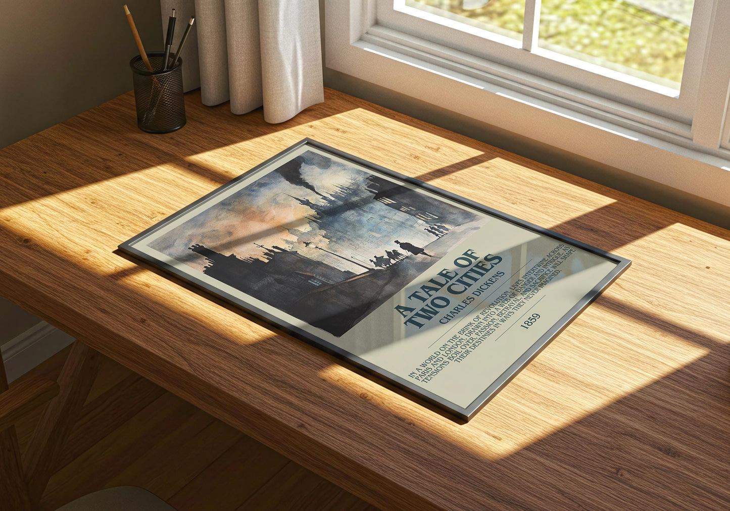 A Tale Of Two Cities by Charles Dickens | Descriptive Book Poster | Modern