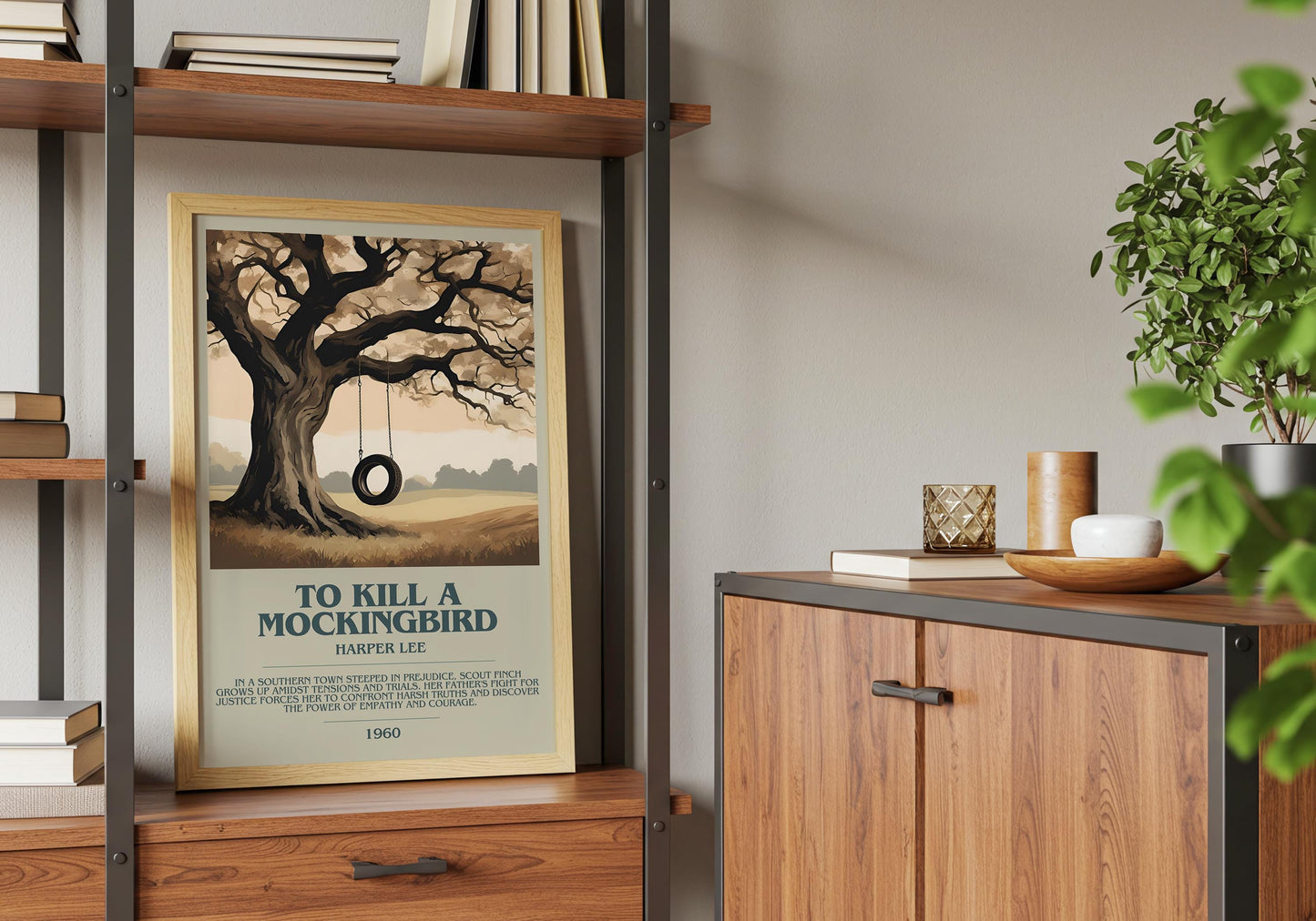 To Kill A Mockingbird by Harper Lee | Descriptive Book Poster | Modern