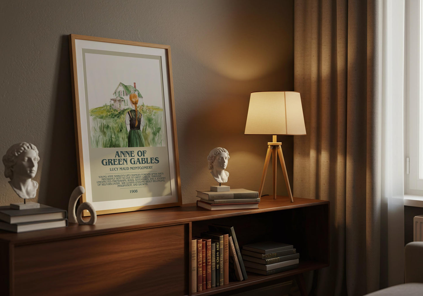 Anne Of Green Gables by Lucy Maud Montgomery | Descriptive Book Poster | Modern