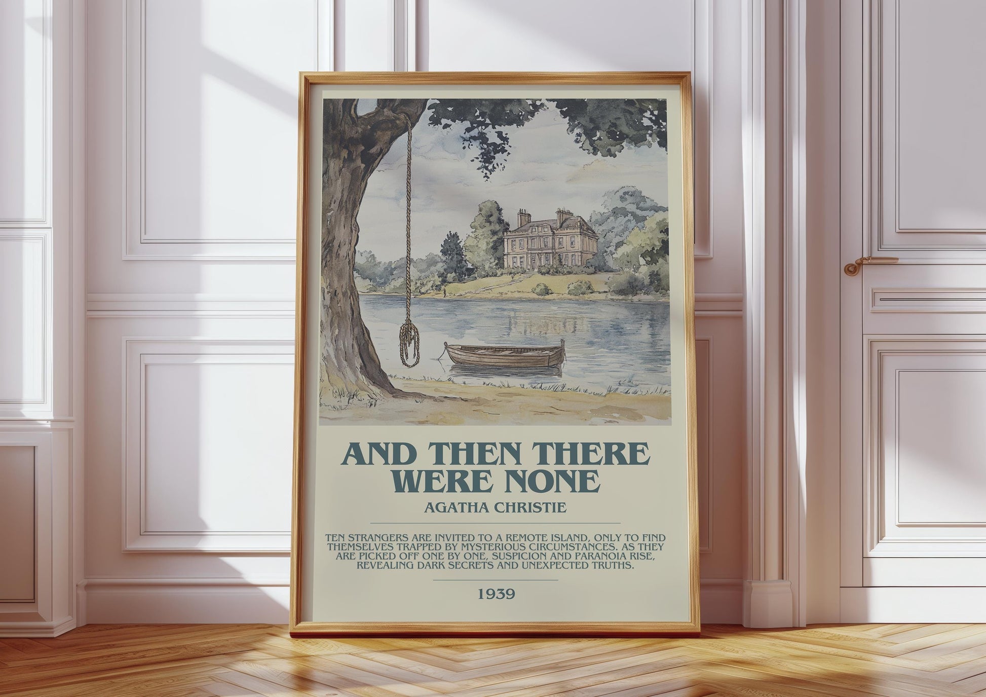 And Then There Were None by Agatha Christie | Descriptive Book Poster | Modern