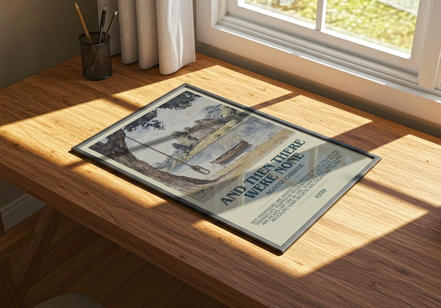 And Then There Were None by Agatha Christie | Descriptive Book Poster | Modern