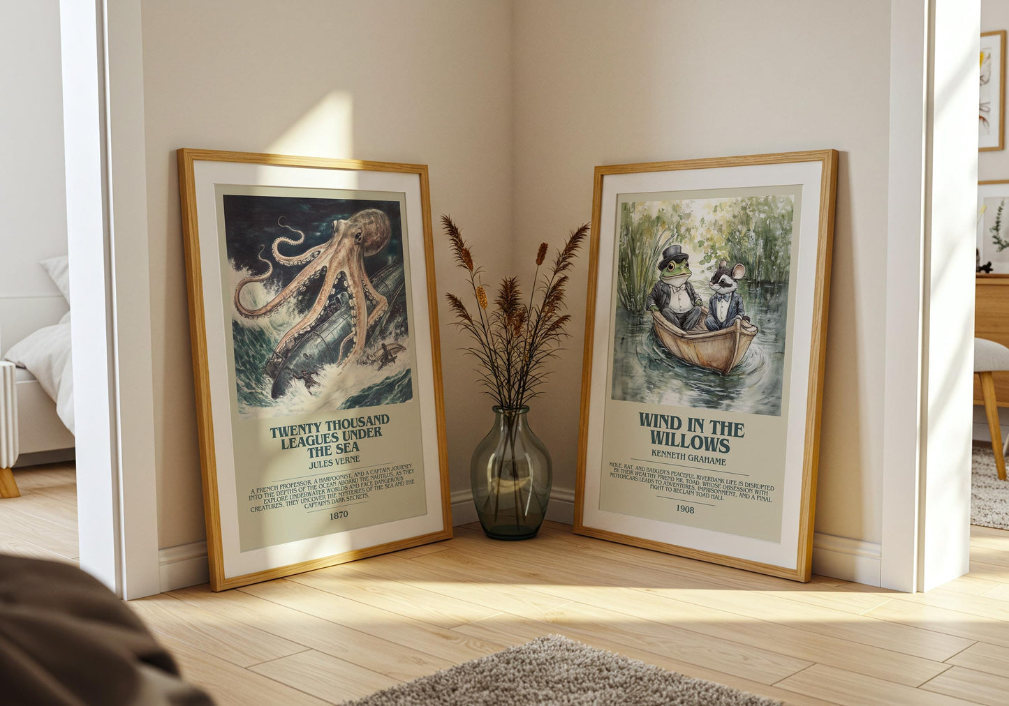 Twenty Thousand Leagues Under The Sea by Julius Verne | Descriptive Book Poster | Modern