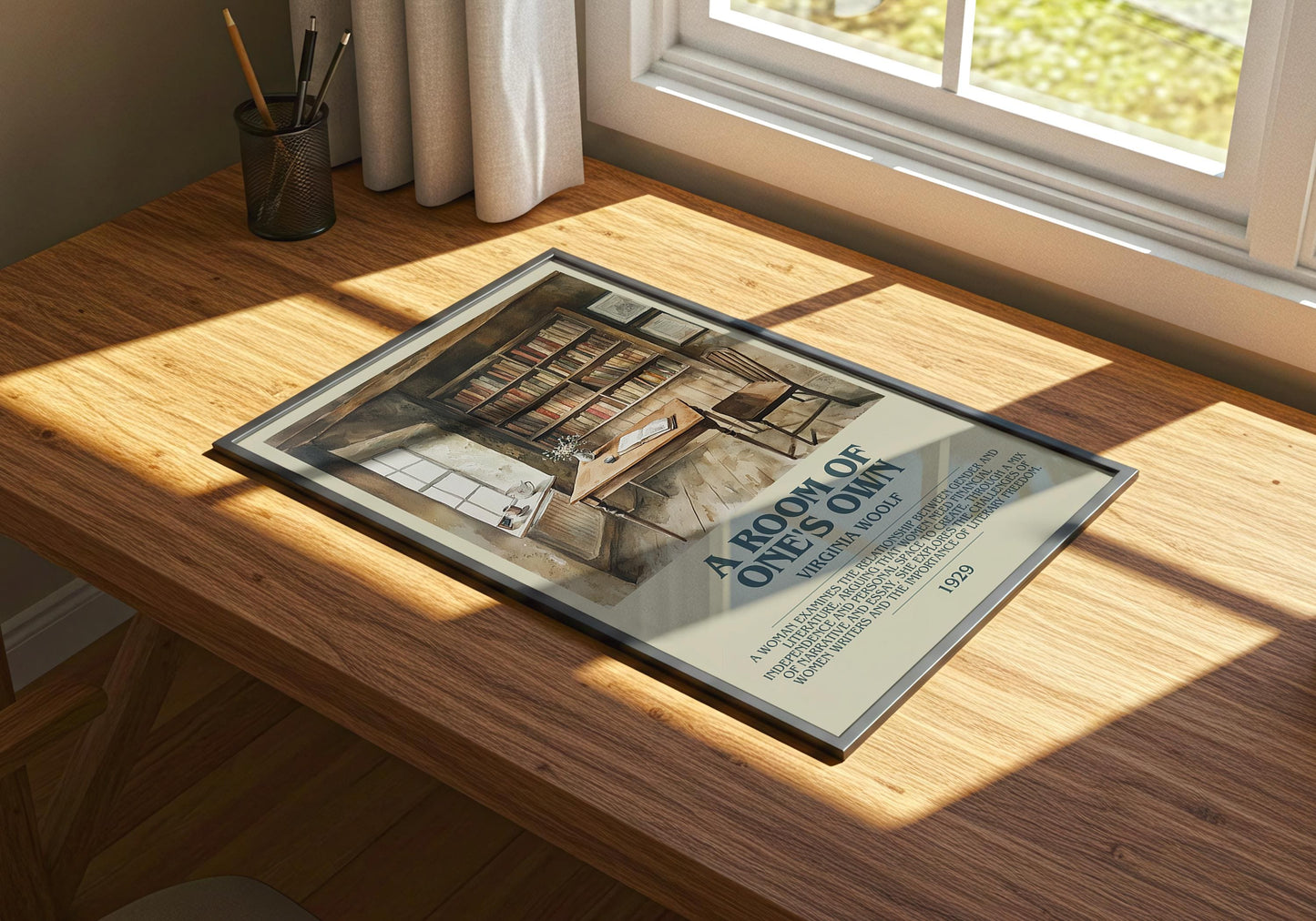 A Room Of Ones Own by Virginia Woolf | Descriptive Book Poster | Modern