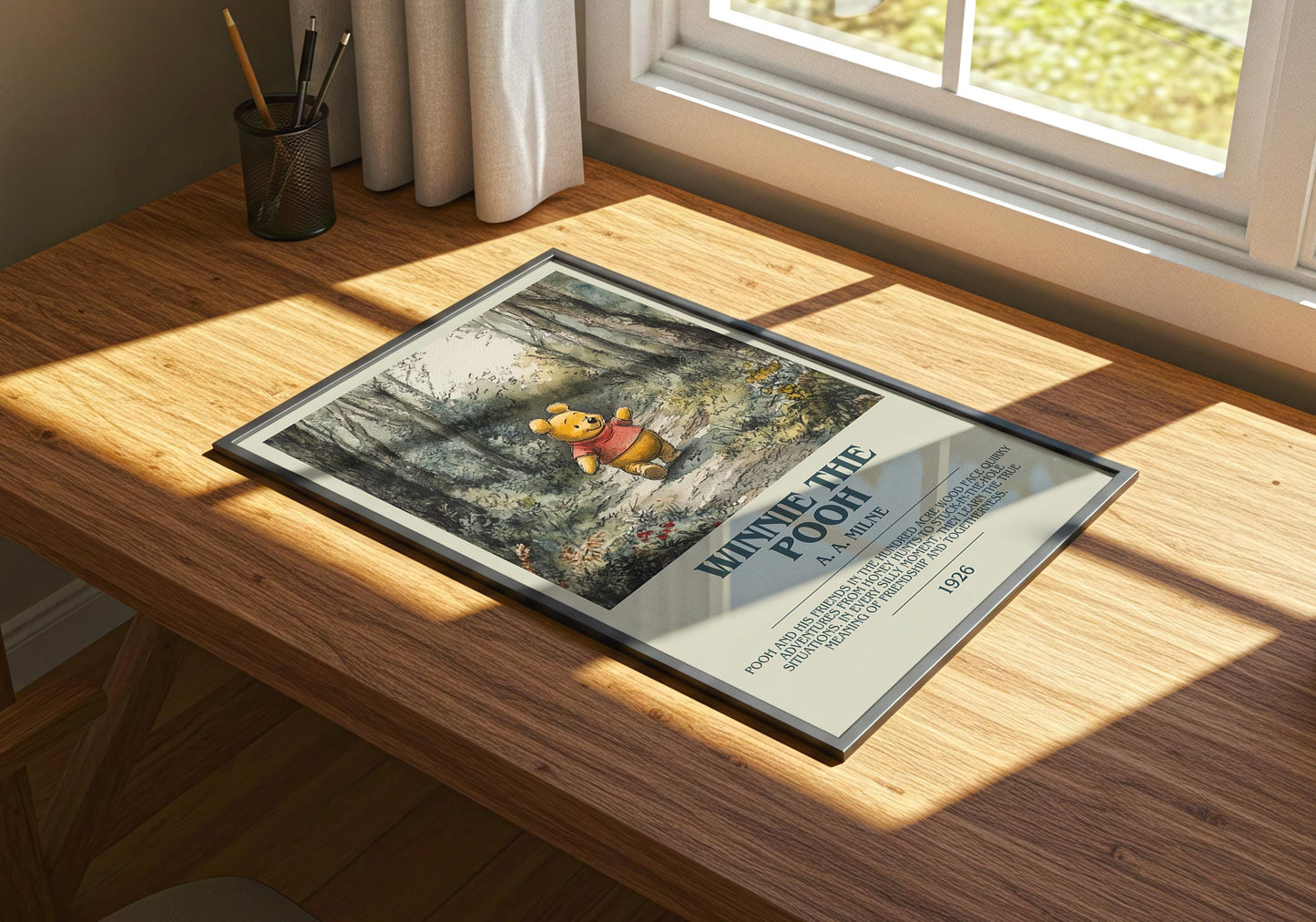 Winnie the Pooh by A.A. Milne | Descriptive Book Poster | Modern