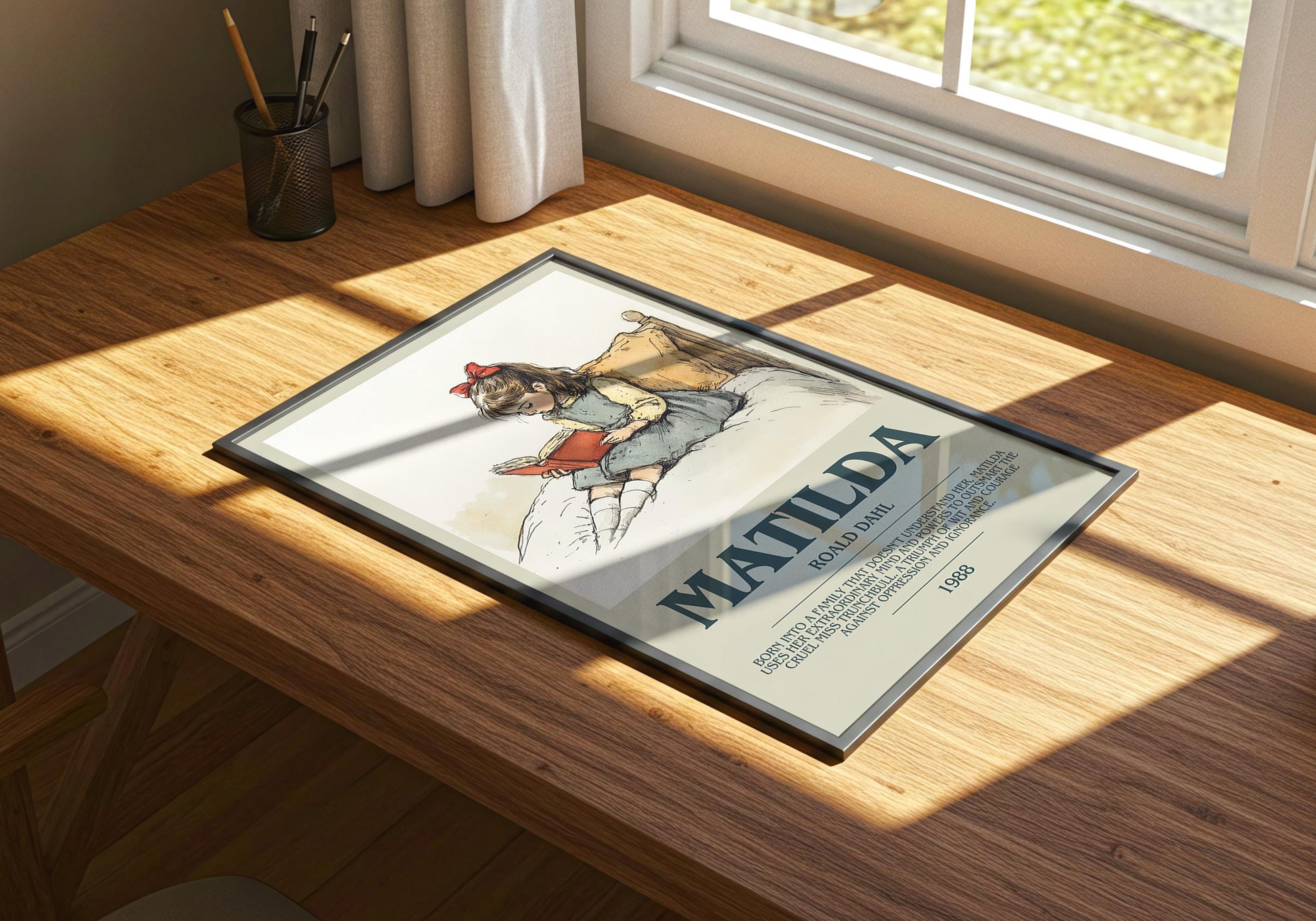 Matilda by Roald Dahl | Descriptive Book Poster | Modern