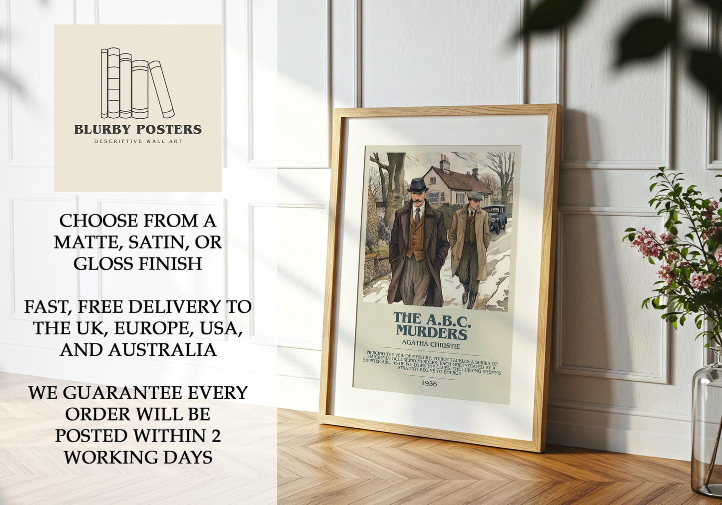 The A.B.C Murders by Agatha Christie | Descriptive Book Poster | Modern