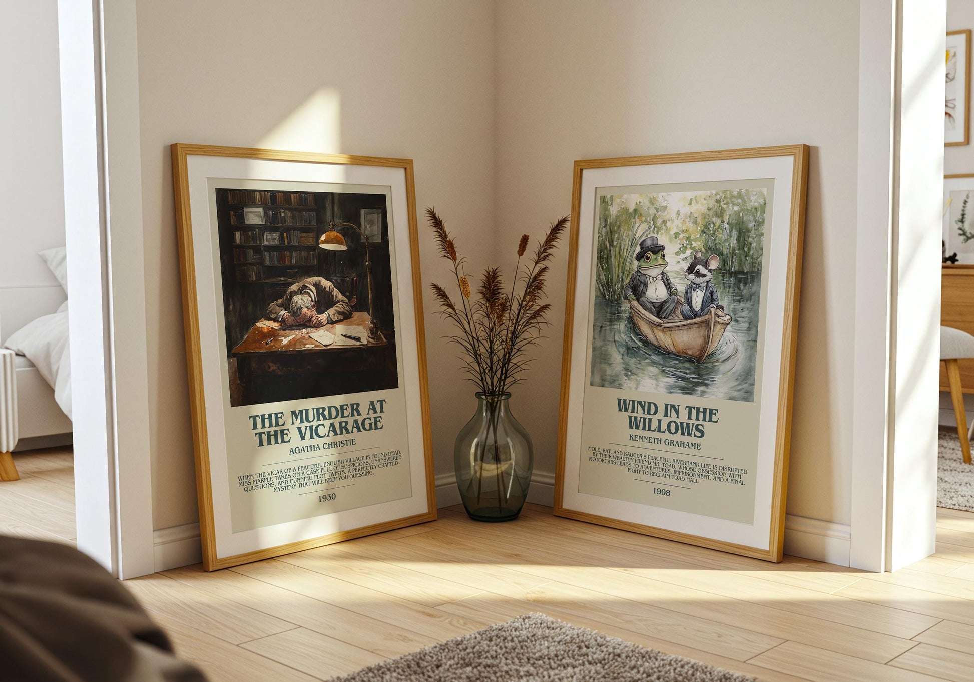 The Murder At The Vicarage by Agatha Christie | Descriptive Book Poster | Modern