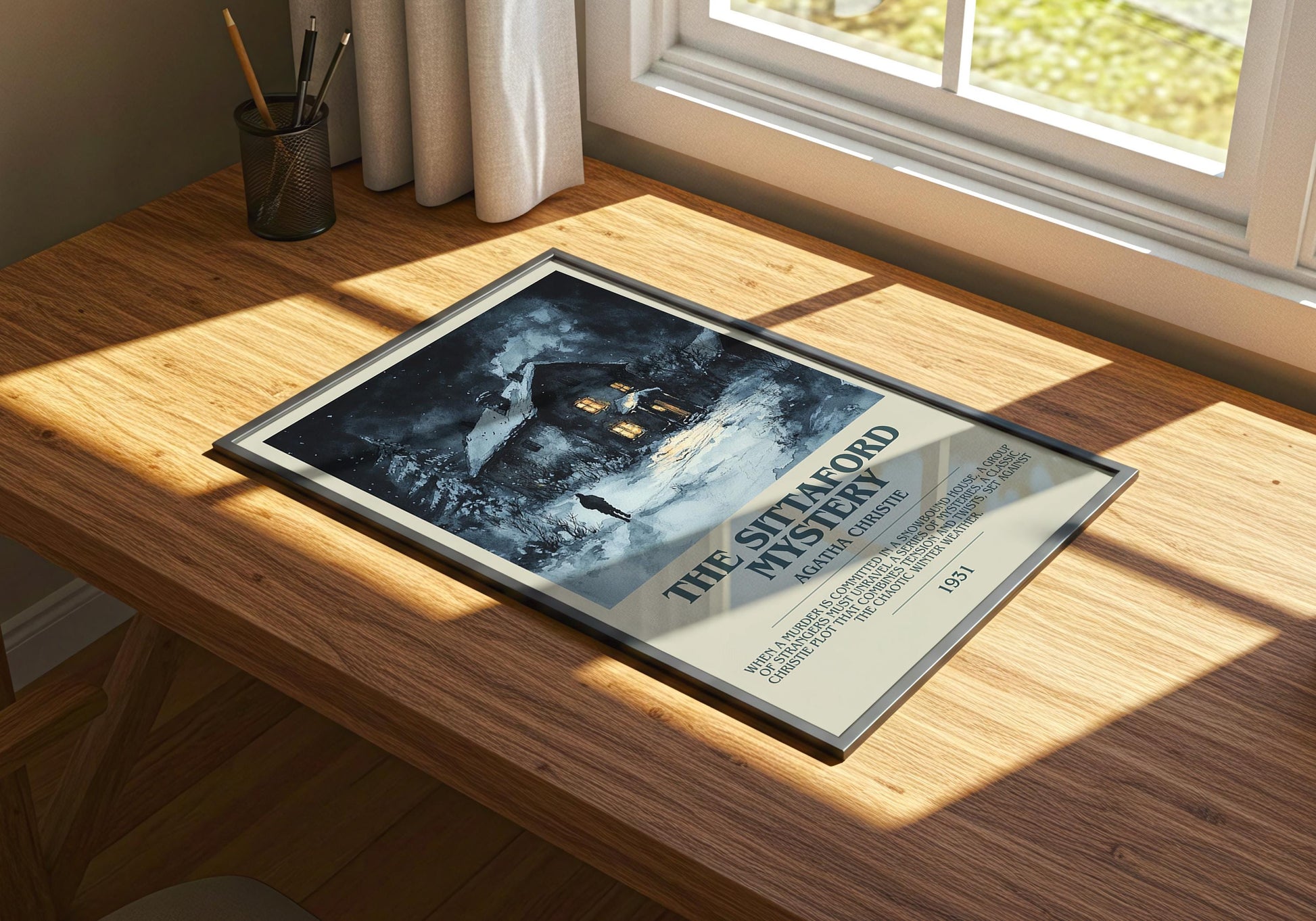 The Sittaford Mystery by Agatha Christie | Descriptive Book Poster | Modern