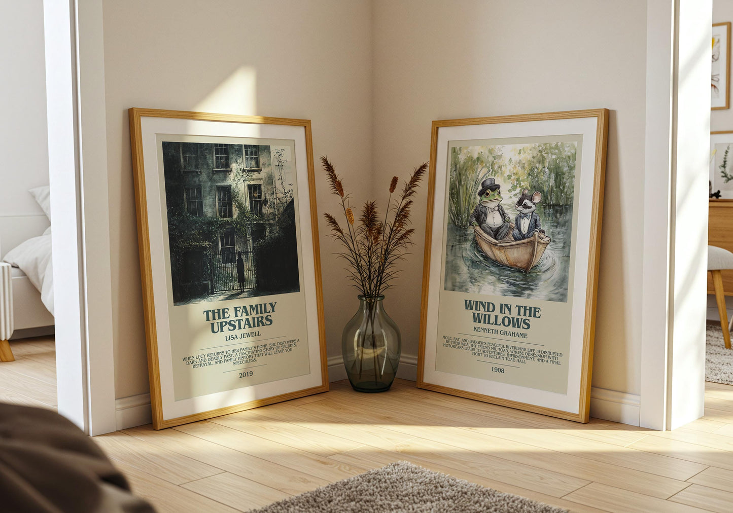 The Family Upstairs by Lisa Jewell Descriptive Poster Print. Free Delivery Wall Art Author & Blurb Book Artwork Novel Modern Gift