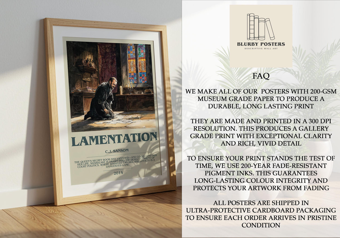 Lamentation by C.J Sansom | Descriptive Book Poster | Modern