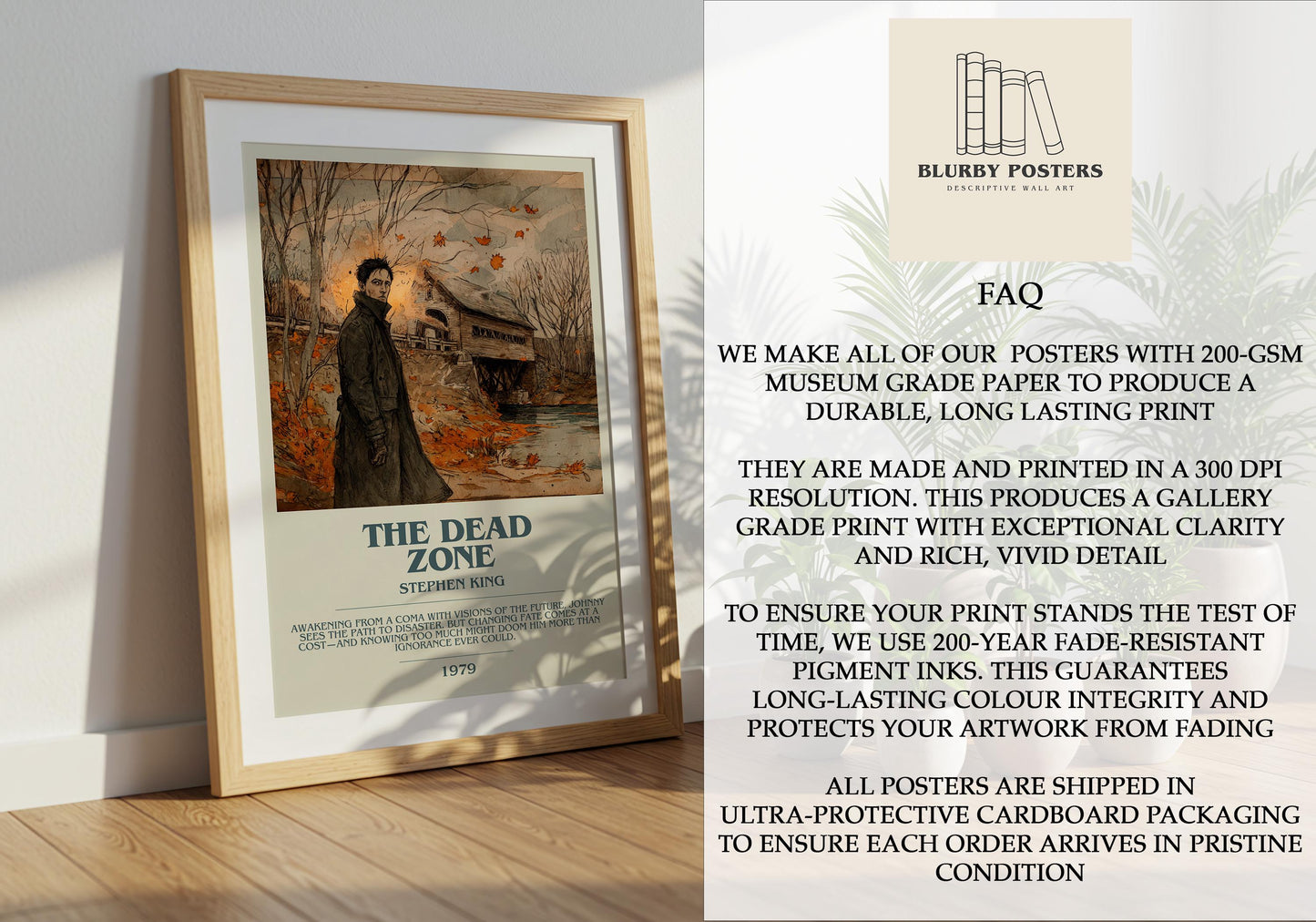 The Dead Zone by Stephen King | Descriptive Book Poster | Modern