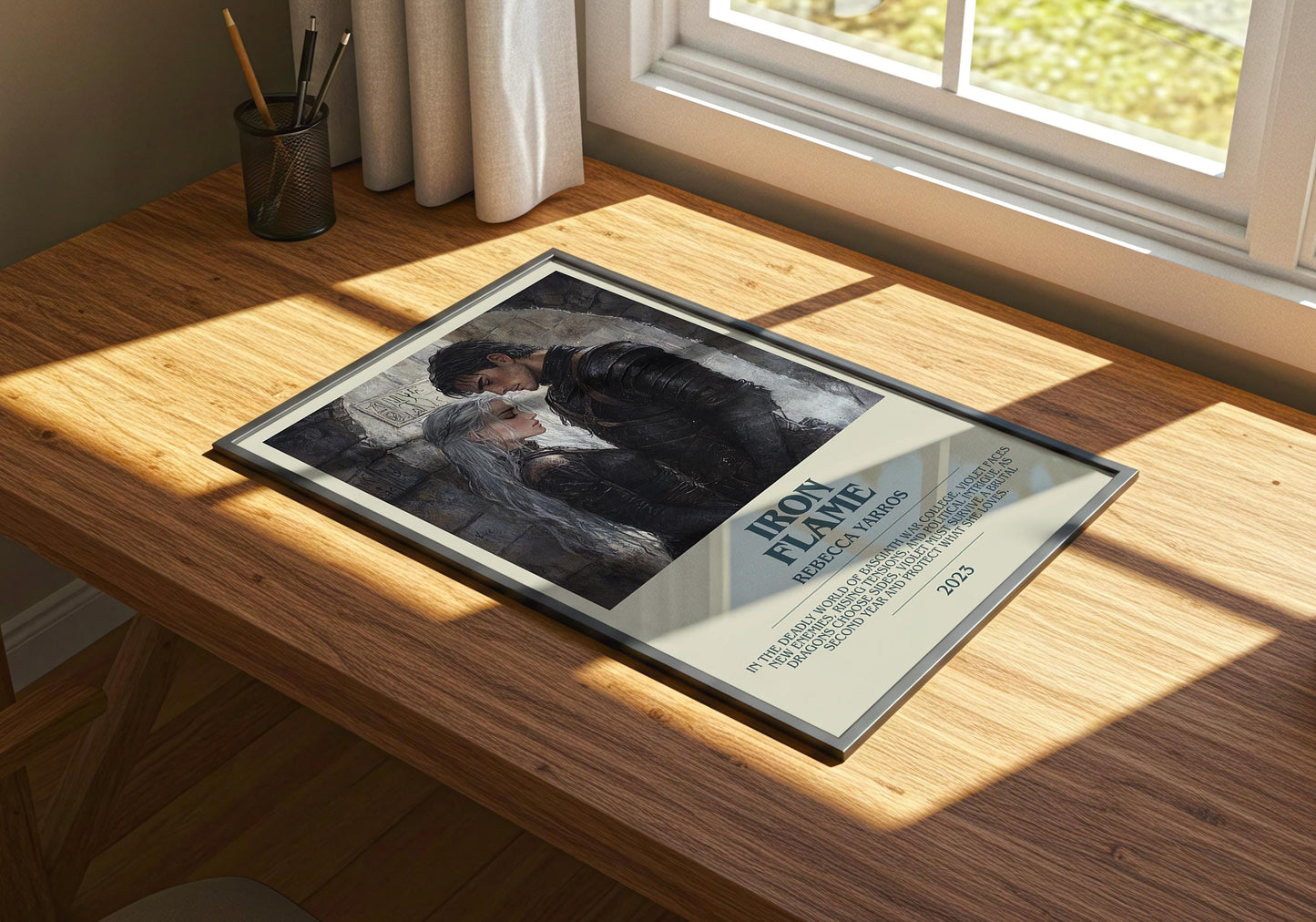 Iron Flame by Rebecca Yarros | Descriptive Book Poster | Modern