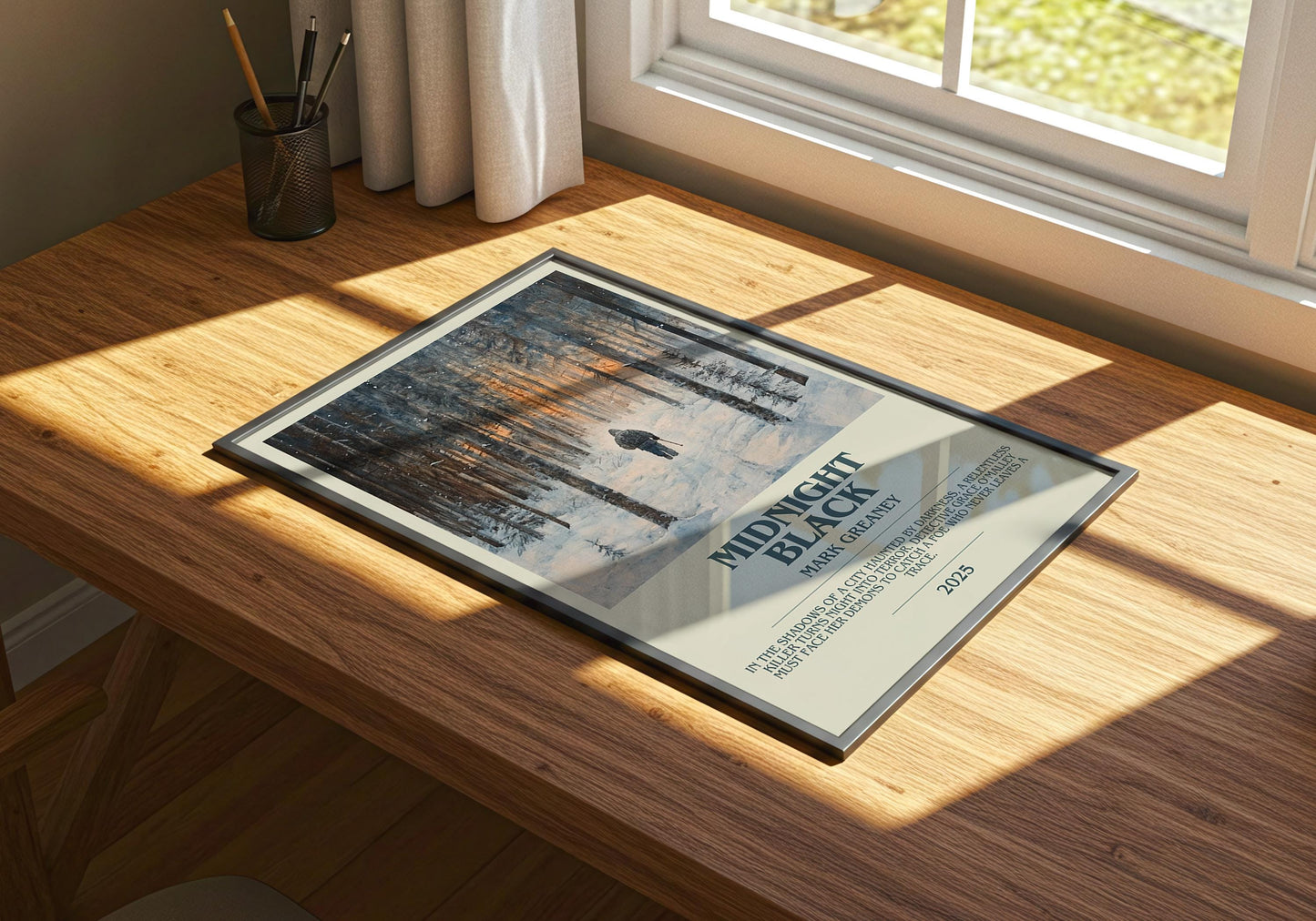 Midnight Black by Mark Greaney | Descriptive Book Poster | Modern