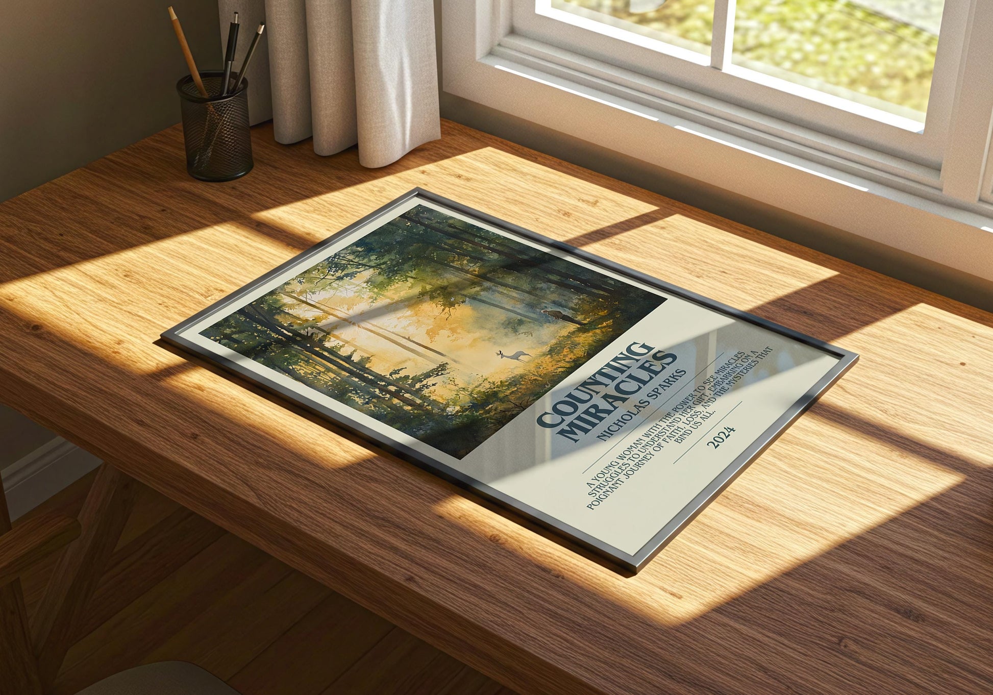 Counting Miracles by Nicholas Sparks | Descriptive Book Poster | Modern