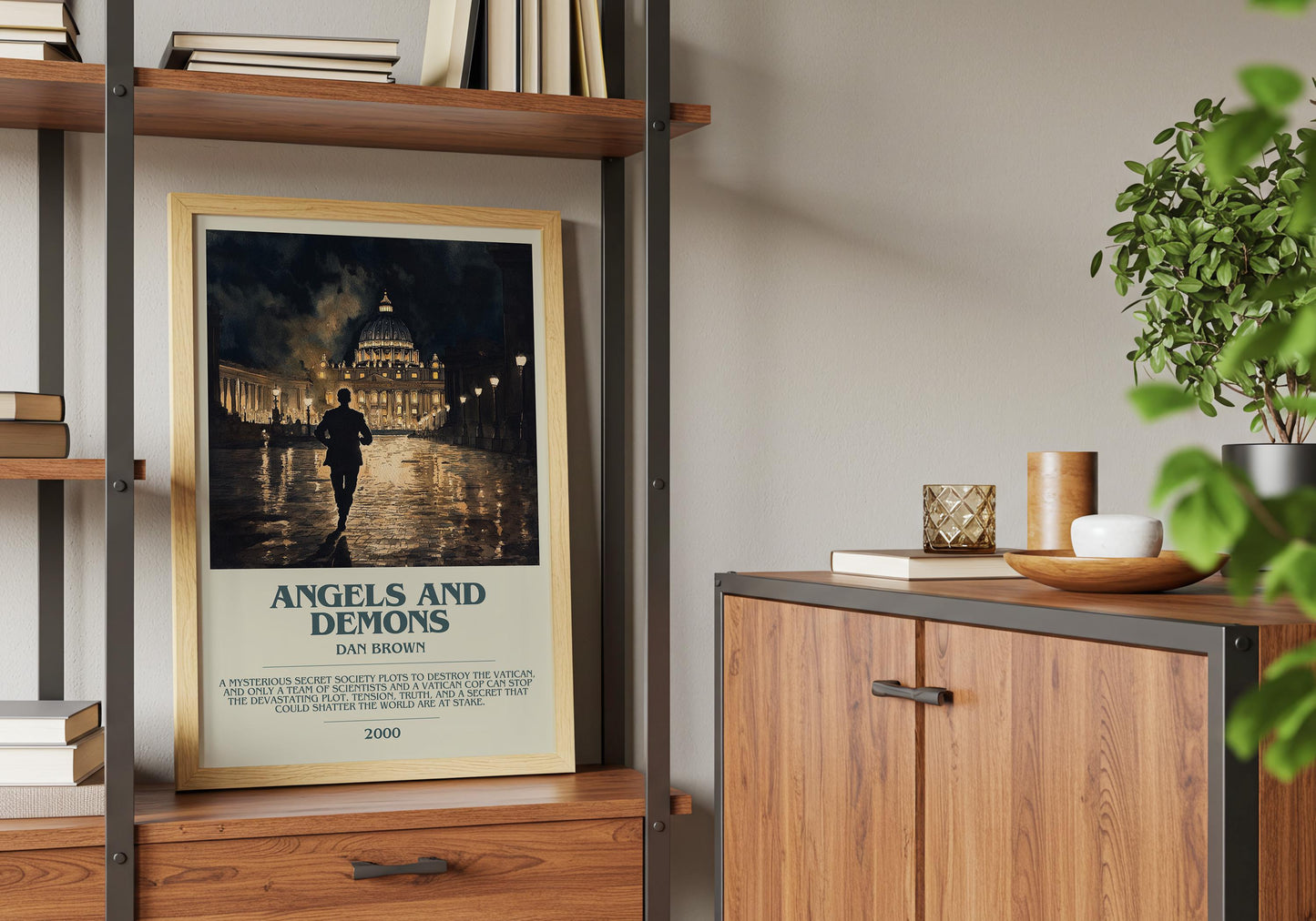 Angels and Demons by Dan Brown | Descriptive Book Poster | Modern