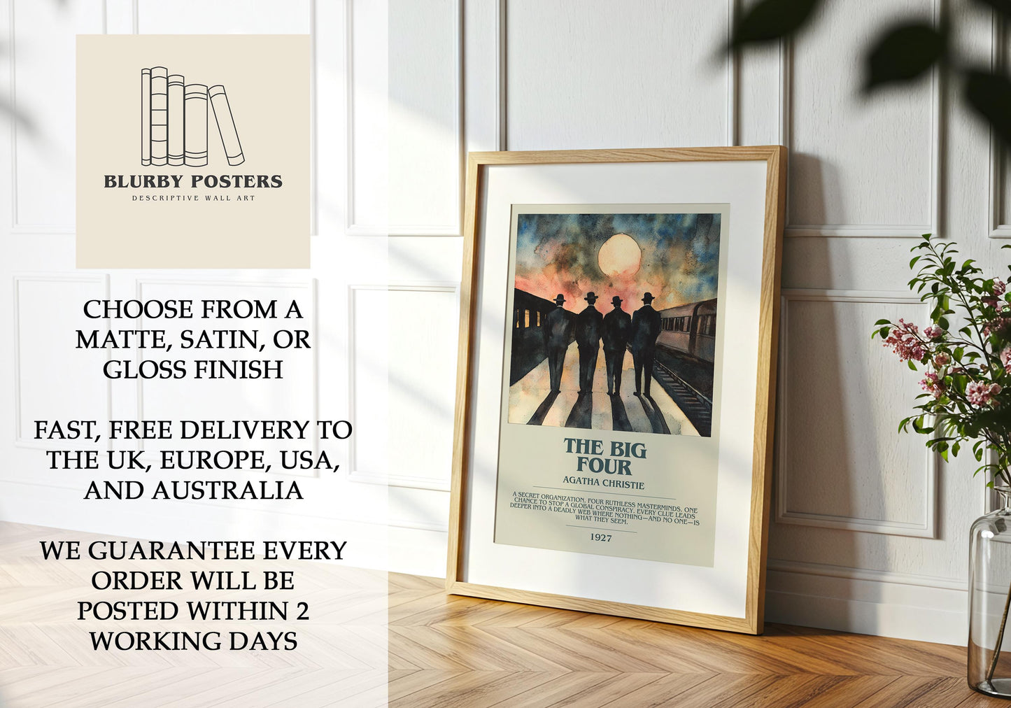 The Big Four by Agatha Christie | Descriptive Book Poster | Modern
