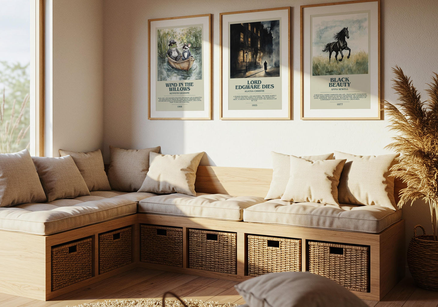 Lord Edgware Dies by Agatha Christie Descriptive Poster Print. Free Delivery Wall Art Author & Blurb Book Artwork Novel Modern Gift