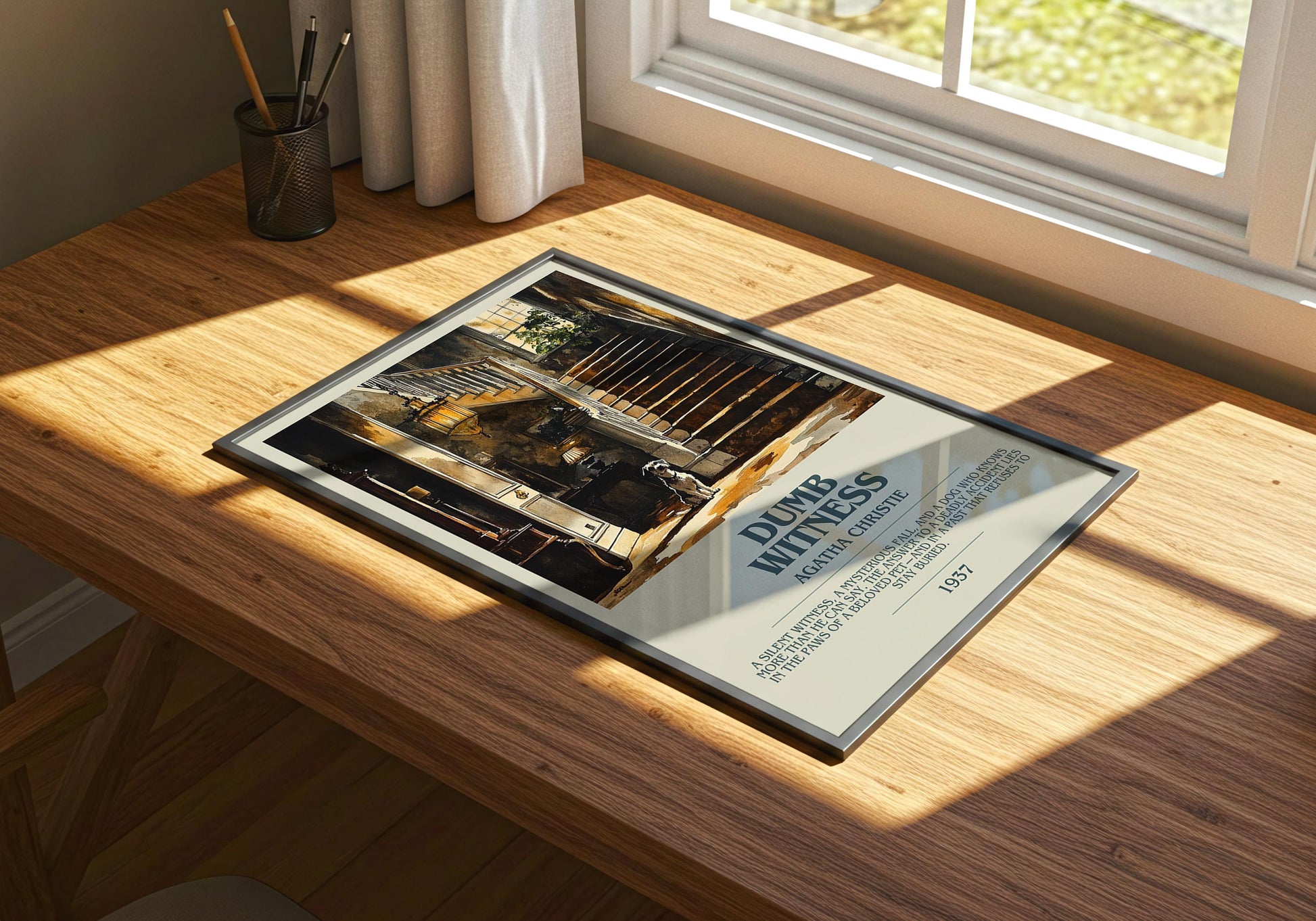 Dumb Witness by Agatha Christie | Descriptive Book Poster | Modern