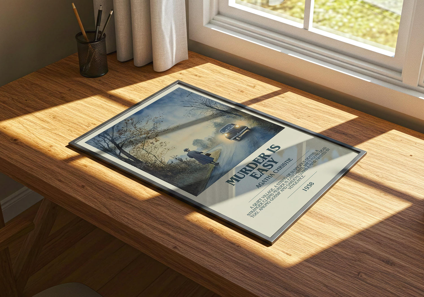 Murder Is Easy by Agatha Christie | Descriptive Book Poster | Modern