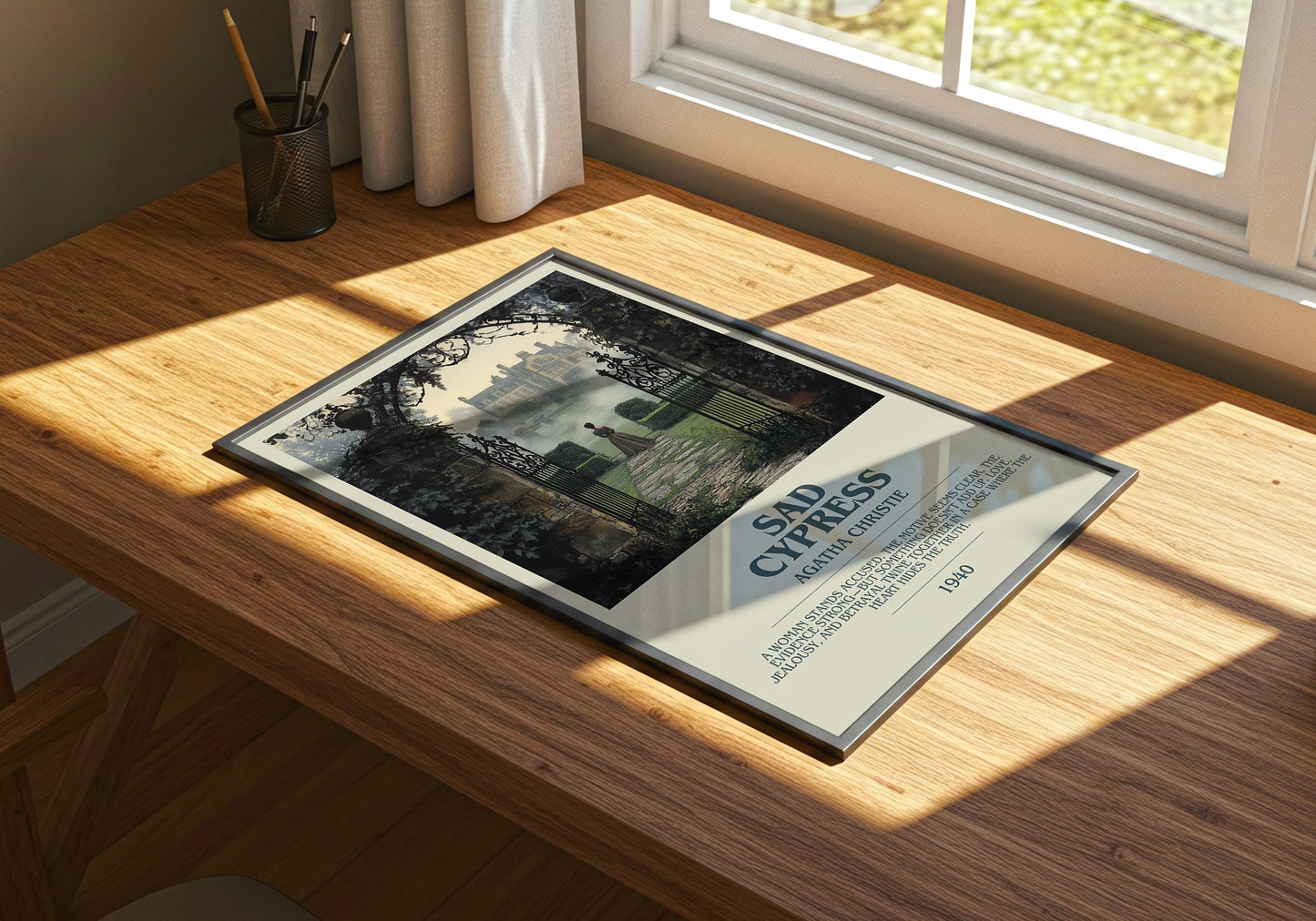 Sad Cypress by Agatha Christie | Descriptive Book Poster | Modern