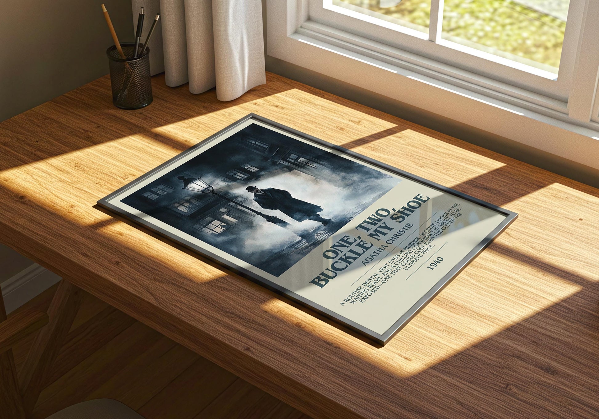 One, Two, Buckle My Shoe by Agatha Christie | Descriptive Book Poster | Modern