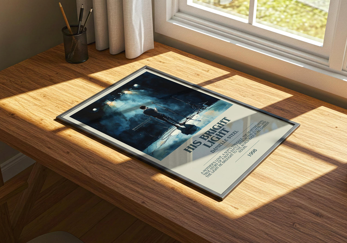 His Bright Light by Danielle Steel | Descriptive Book Poster | Modern