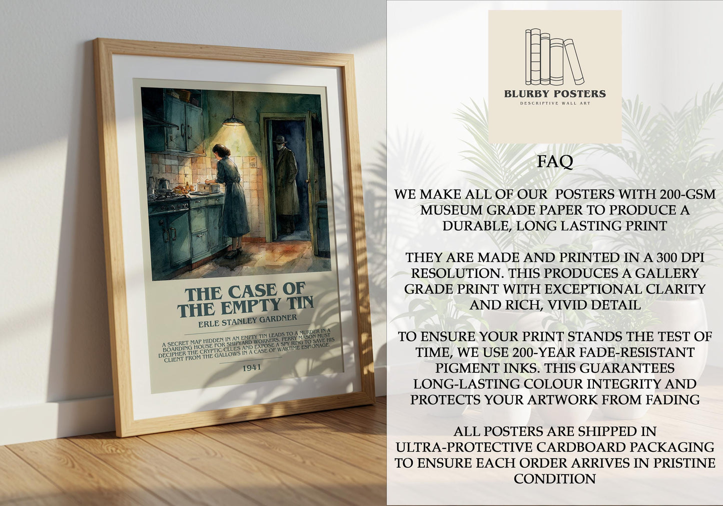 The Case of the Empty Tins by Erle Stanley Gardner | Descriptive Book Poster | Modern