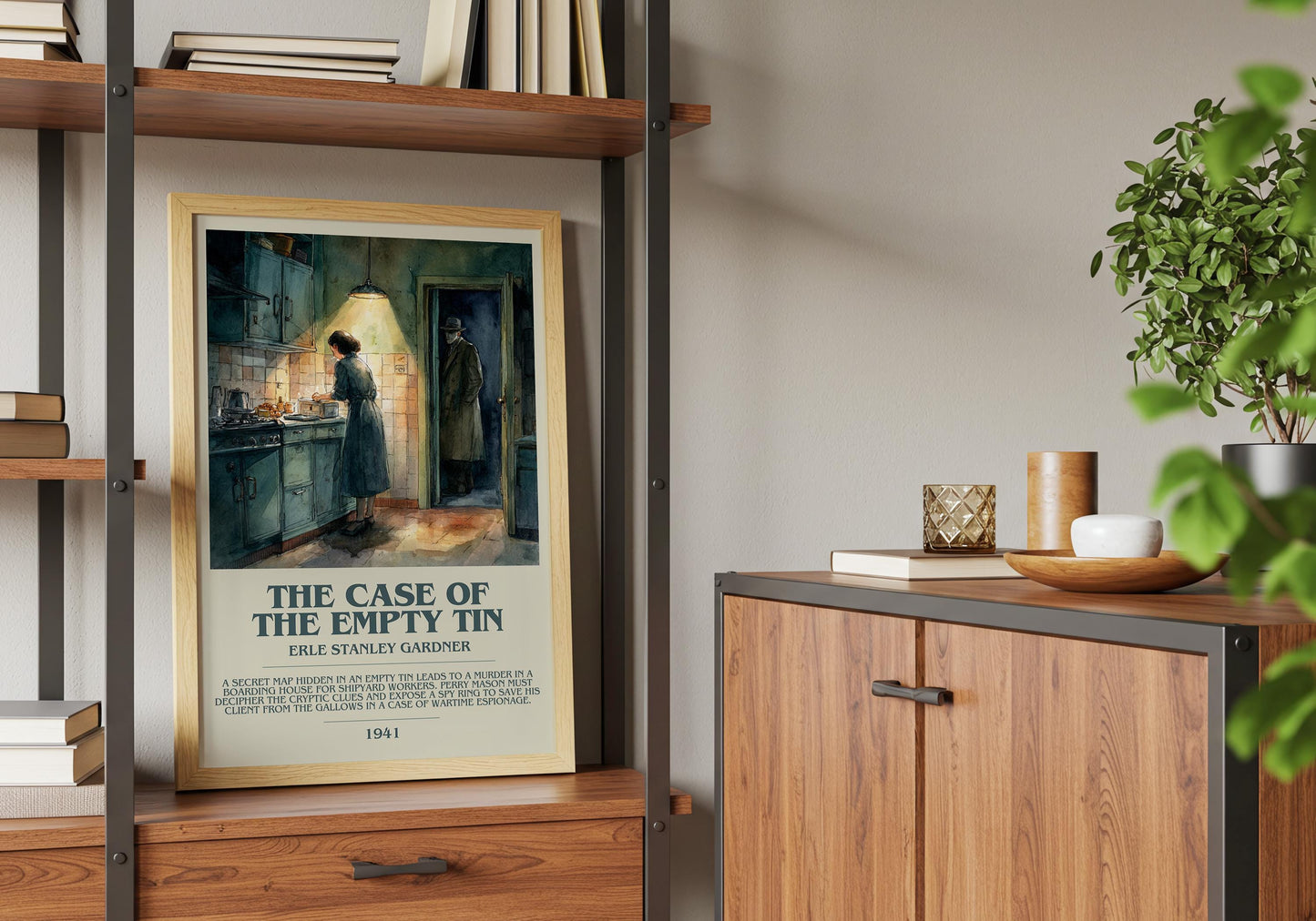 The Case of the Empty Tins by Erle Stanley Gardner | Descriptive Book Poster | Modern