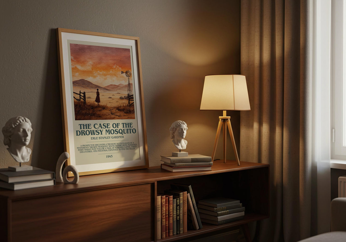 The Case of the Drowsy Mosquito's by Erle Stanley Gardner | Descriptive Book Poster | Modern