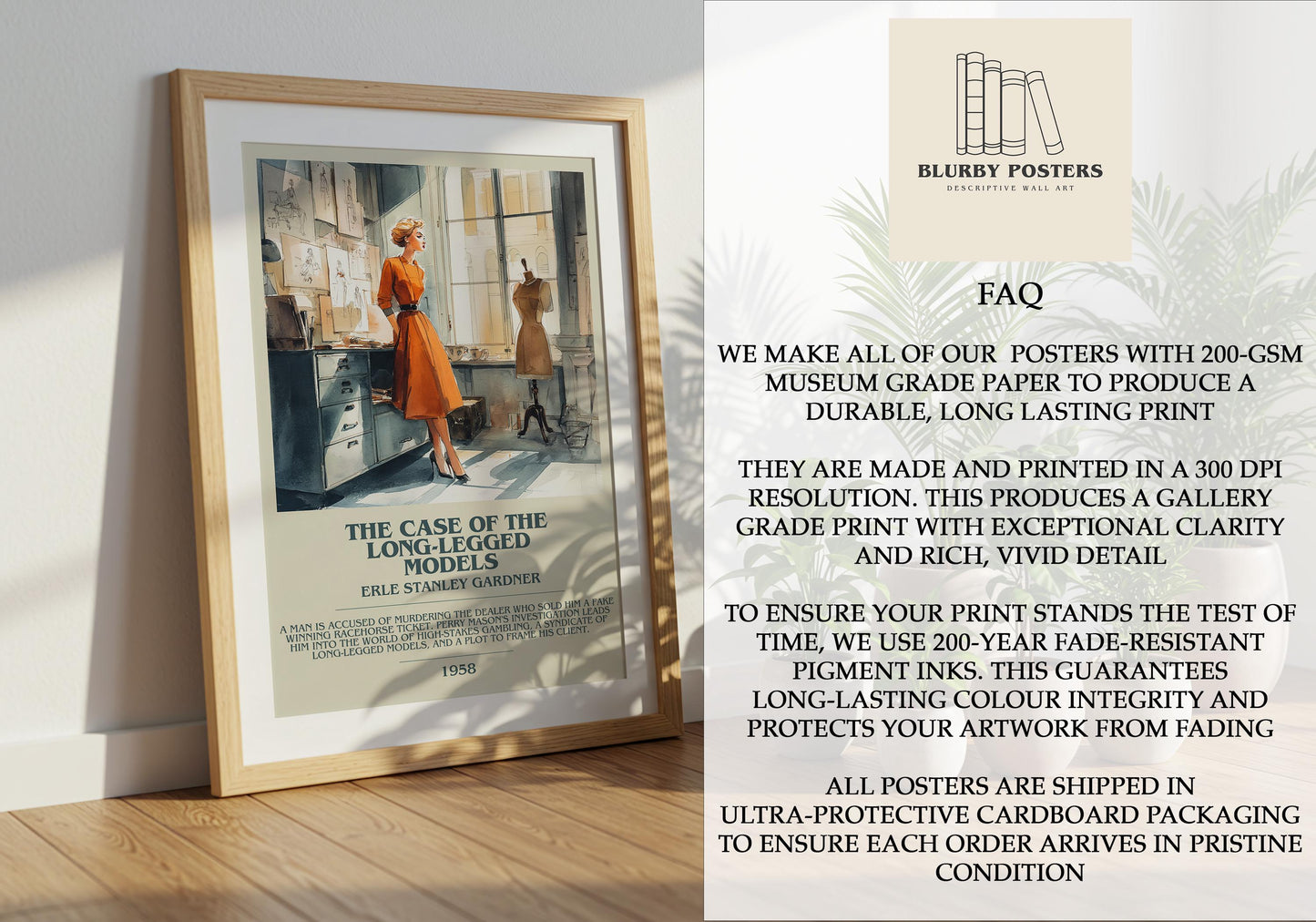 The Case of the Long-Legged Models by Erle Stanley Gardner | Descriptive Book Poster | Modern